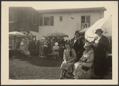 Mrs. Fleckenstein and Florence at Garden Party by Louis Fleckenstein