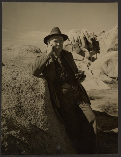 Portrait of Fleckenstein with Camera by Louis Fleckenstein