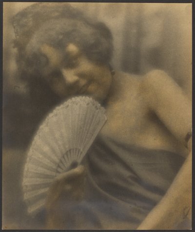 Portrait of a Girl with Fan by Louis Fleckenstein