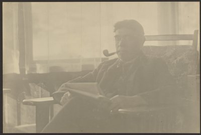 Portrait of a Man Smoking a Pipe by Louis Fleckenstein