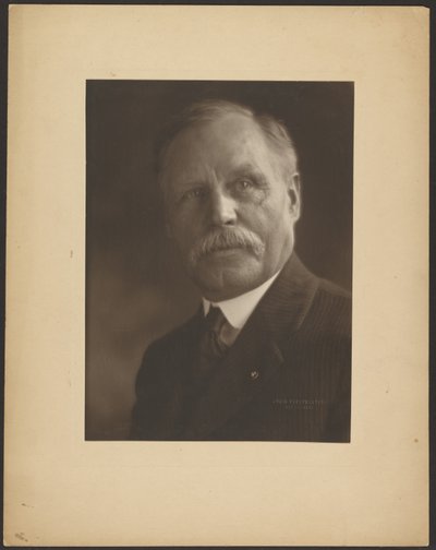 Portrait of a Man with Metal Lapel Pin by Louis Fleckenstein