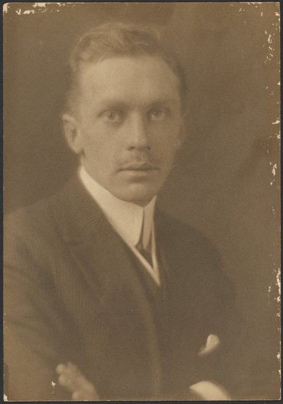 Portrait of a Man with Thin Moustache by Louis Fleckenstein