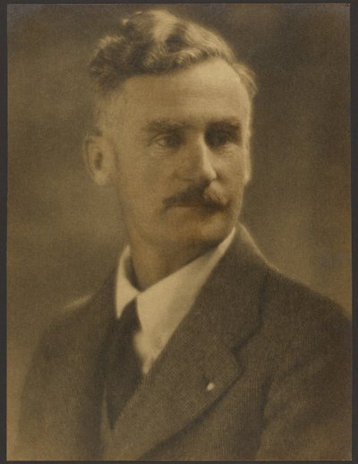 Portrait of a Man with White Lapel Pin by Louis Fleckenstein