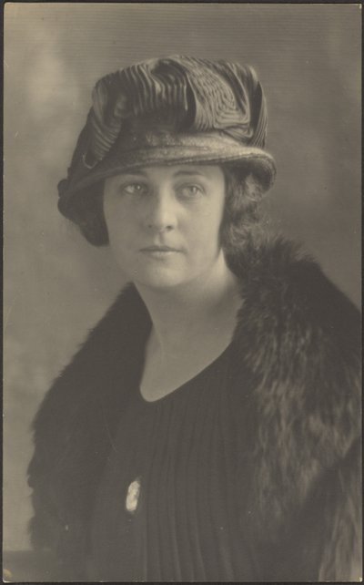 Portrait of a Woman with Cameo Pin by Louis Fleckenstein