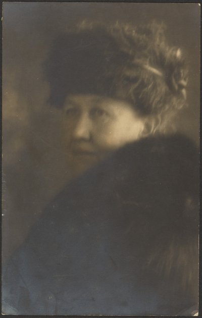 Portrait of a Woman with Fur Stole by Louis Fleckenstein