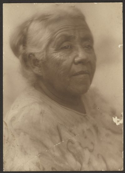 Portrait of a Woman with Patterned Blouse by Louis Fleckenstein