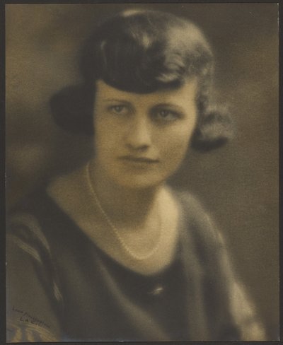 Portrait of a Woman with Patterned Sleeves by Louis Fleckenstein