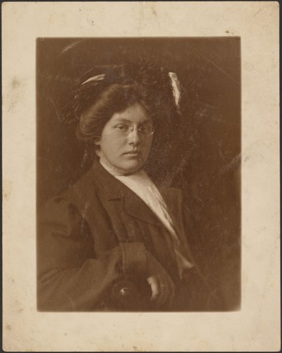 Portrait of a Woman with Pince-nez by Louis Fleckenstein