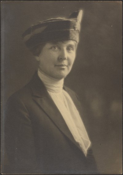 Portrait of a Woman with Veiled Hat by Louis Fleckenstein