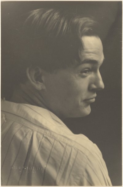 Portrait of a Young Man in Striped Shirt by Louis Fleckenstein