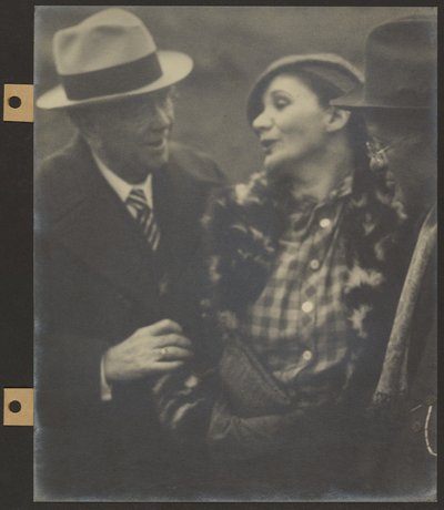 Two Men and a Woman Talking by Louis Fleckenstein