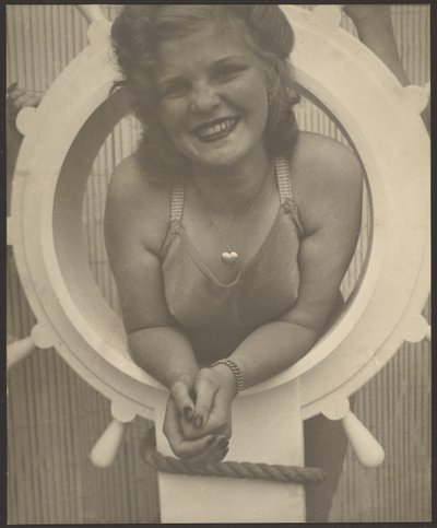 Woman Posing in Ship