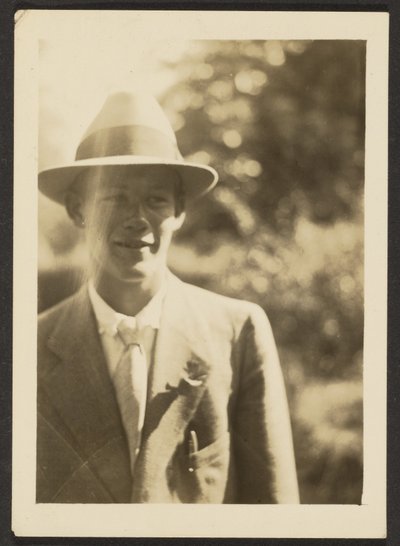 [Young Man in Fedora] by Louis Fleckenstein