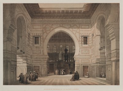 Egypt and Nubia, Volume III: Interior of the Mosque of the Sultan El Ghoree by Louis Haghe