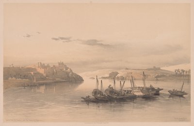 Egypt and Nubia: Volume II - No. 28, General View of Asouan and the Island of Elephantine by Louis Haghe