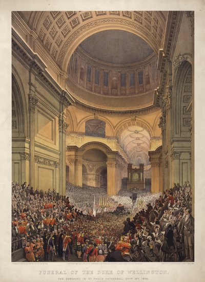 Funeral of The Duke of Wellington, the Ceremony in St Paul