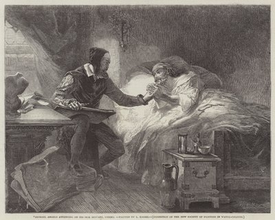 Michael Angelo Attending on His Sick Servant, Urbino by Louis Haghe