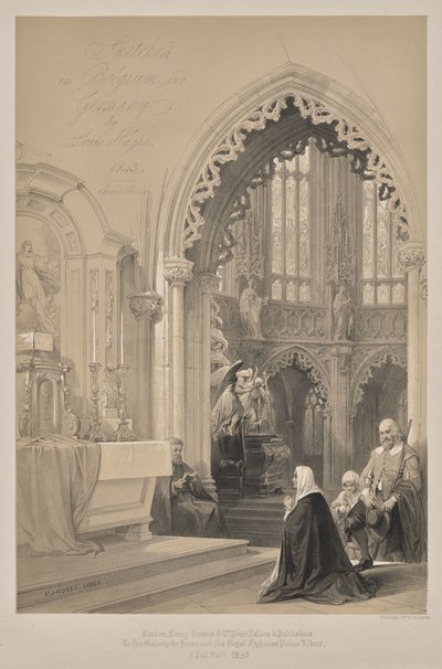 Sketches in Belgium and Germany, Second Series: No. 1 - Title Page - St. Jacques, Liege by Louis Haghe