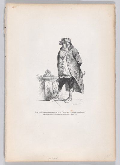 This old court apparently has an old falcon... from Scenes from the Private and Public Life by Louis Henri Brévière