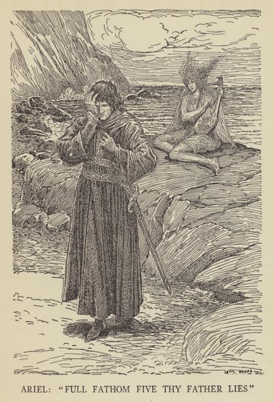 Ariel, Full fathom five thy father lies by Louis John Rhead