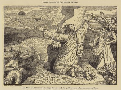 David sacrifices on Mount Moriah by Louis John Rhead