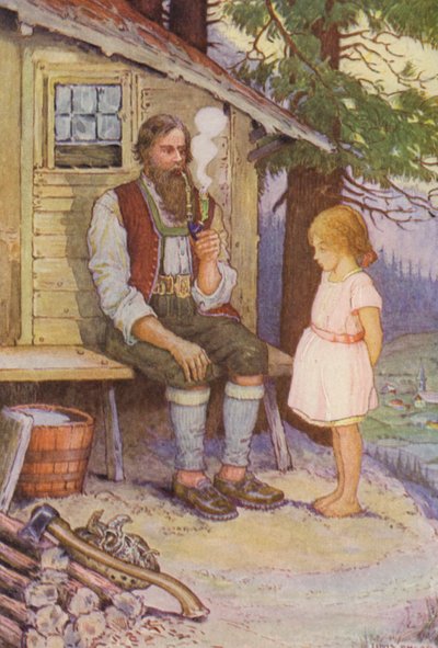 Illustration for Heidi by Johanna Spyri by Louis John Rhead