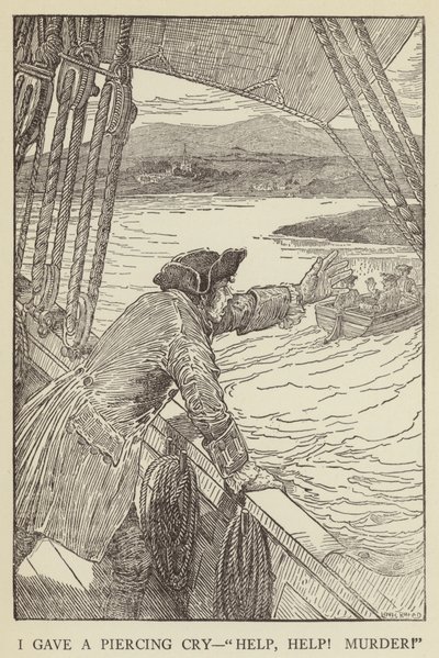 Illustration for Kidnapped by Robert Louis Stevenson by Louis John Rhead