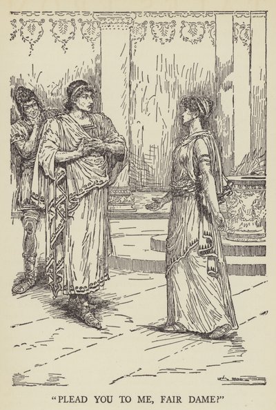 Plead you to me, fair dame? by Louis John Rhead