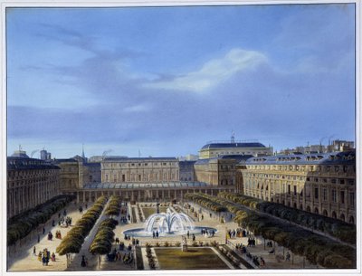 View of the Royal Palace Garden by Louis Jules Arnout