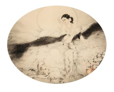 La Dame aux Camelias, 1927 by Louis Justin Laurent Icart