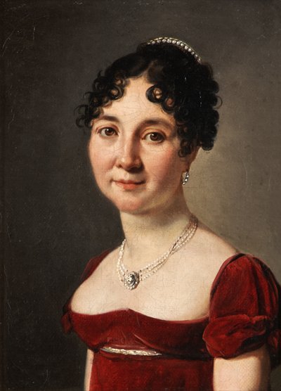 Portrait of a Woman in a Red Velvet Dress by Louis Leopold Boilly