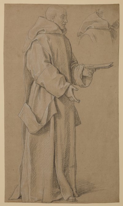 Standing Monk, and Study of a Cowl by Louis Licherie de Beuron (attr. to)