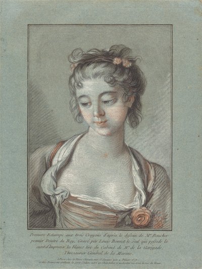 Bust of a Young Woman Looking Down by Louis Marin Bonnet