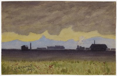 Train Landscape in Arizona by Louis Michel Eilshemius
