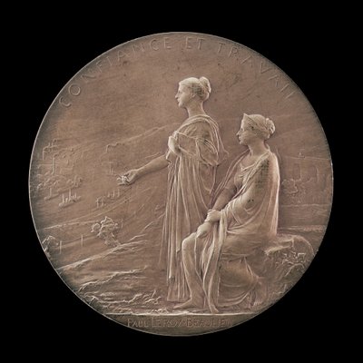 Personifications of Trust and Industry in a Landscape (reverse) by Louis Oscar Roty