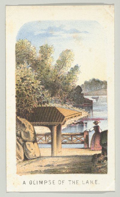 A Glimpse of the Lake, from the Series, Views in Central Park, New York, Part 2, 1864 by Louis Prang