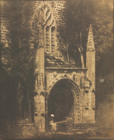 Fountain of Notre-Dame at Saint-Brieuc, Brittany by Louis Rémy Robert