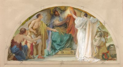 Firm Belief--Truth, Boldness, Self-Reliance (Study for Over-Door, Old Senate Office Building) by Louis Schaettle