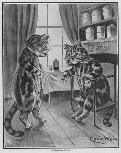 A Serious Case by Louis Wain