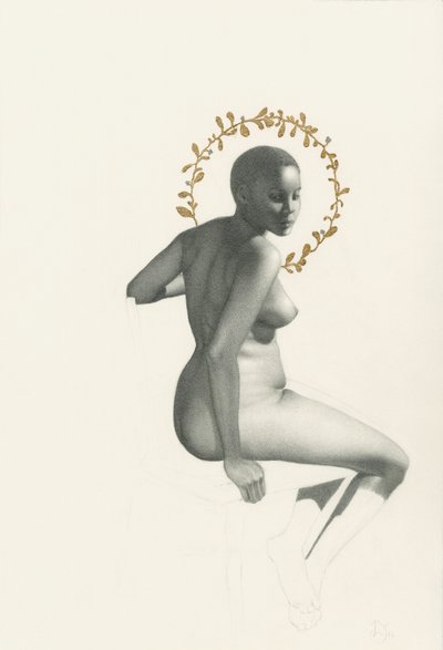 Graceful Seated Nude by Lourens Joubert