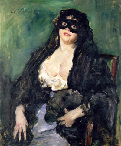 The Black Mask by Lovis  Corinth