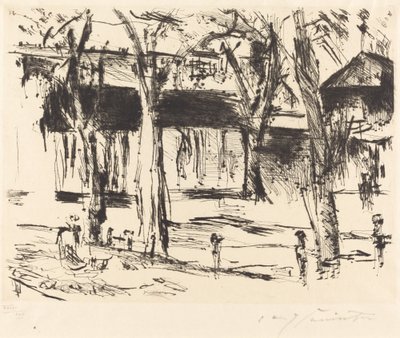 Court with Trees by Lovis Corinth