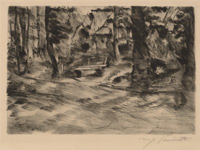 Bench in the Woods II, 1917 by Lovis Corinth