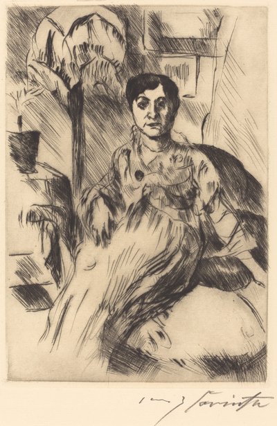 Interior with Woman by Lovis Corinth