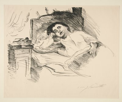 Lady Resting in Bed by Lovis Corinth