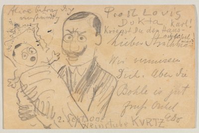 Lovis Corinth to Carl Strathmann: Postcard by Lovis Corinth