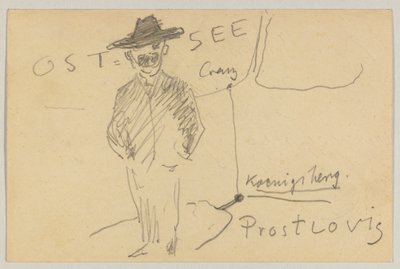 Lovis Corinth to Carl Strathmann: Postcard, Postmarked April 10, 1903 by Lovis Corinth