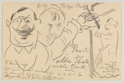 Lovis Corinth to Carl Strathmann: Postcard, Postmarked August 10, 1904 by Lovis Corinth