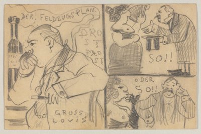 Lovis Corinth to Carl Strathmann: Postcard, Postmarked December 12, 1898 by Lovis Corinth