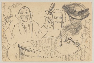 Lovis Corinth to Carl Strathmann: Postcard, Postmarked March 13, 1903 by Lovis Corinth